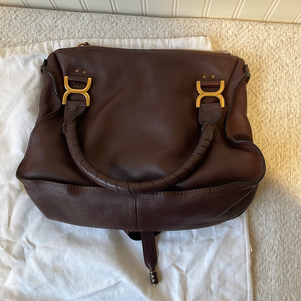 Chloe Marcie burgundy bag - Picture 6 of 13